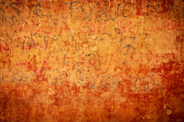 istock Red textured grunge style ruined  wall surface background 2158275888
