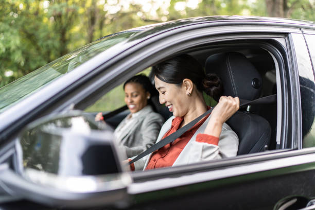 istock Fastening seatbelt before business trip 2158277282
