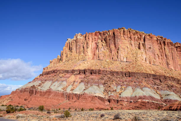 istock Stunning View of Capitol Reef Waterpocket Fold Rock Strata, Utah 2158277780