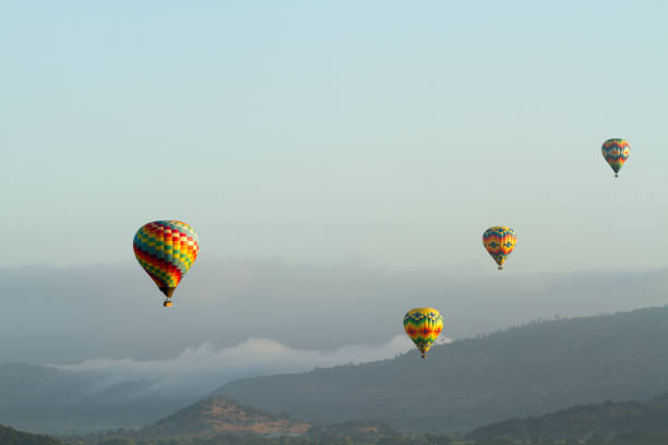 istock Hot air balloons from an aerial perspective 2158281991