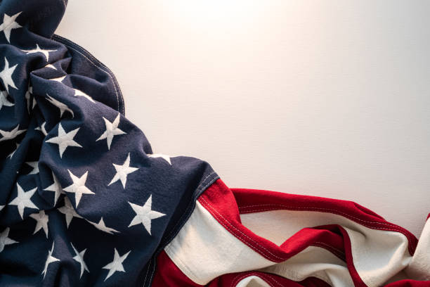 istock US American Flag on White Background 2158283969