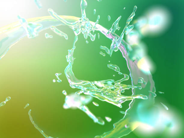 istock 3D render illustration of abstract splashing water droplets 2158284787
