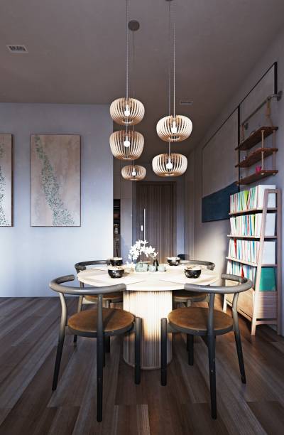istock Stylish interior of dining room 2158287790