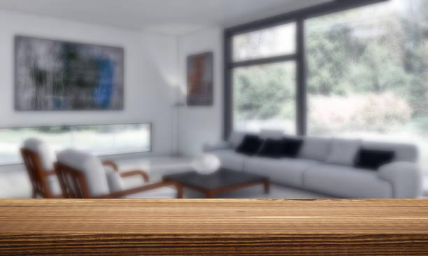 istock Large luxury modern bright interiors Living room mockup illustration 3D rendering image 2158288531