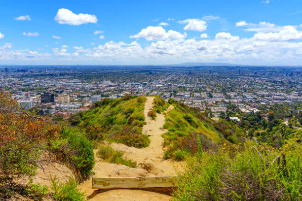 istock Dirt Path from Hill's Edge Overlooking Los Angeles 2158291593
