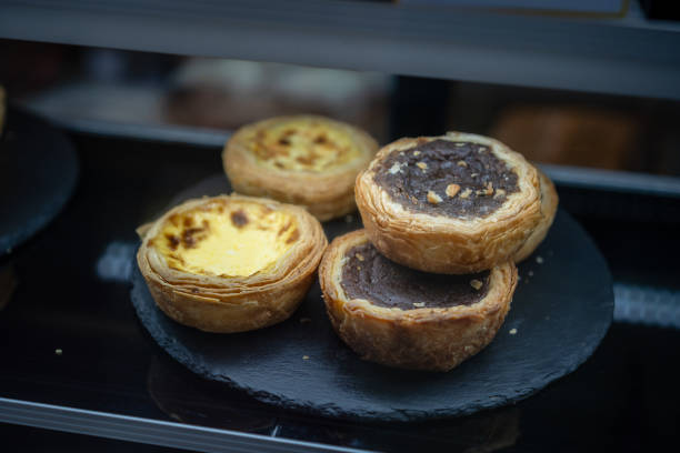 Butter Tart cut in half with filing coming out
