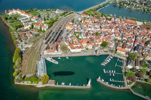 View from the Zeppelin to Lindau - Lake Constance