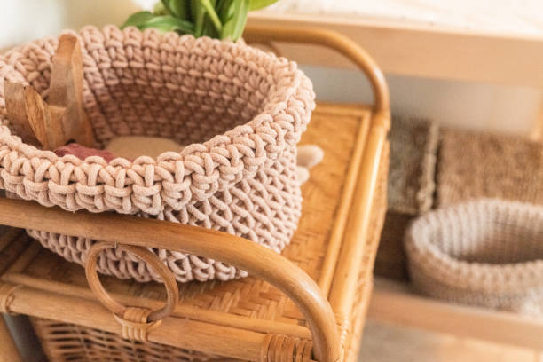 istock Newborn’s room in boho style 2158300426