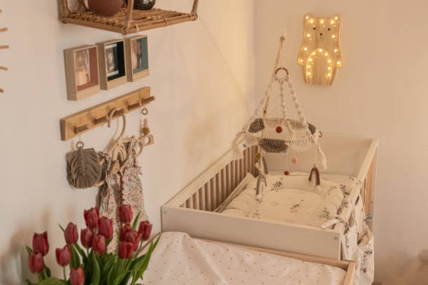 istock Newborn’s room in boho style 2158300503