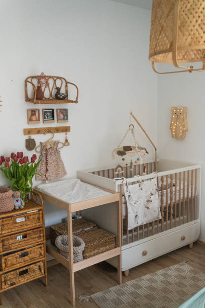 istock Newborn’s room in boho style 2158300866