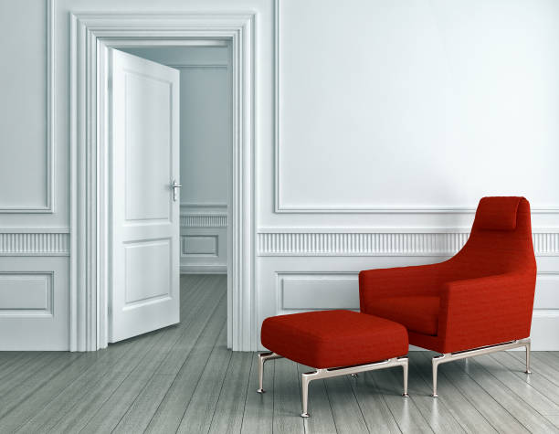 istock Large luxury modern bright interiors Living room mockup illustration 3D rendering image 2158301173