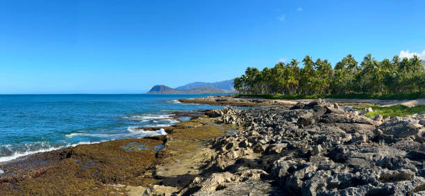istock Ko Olina (Oahu) Coastline - with beach - panorama 2 2158301780