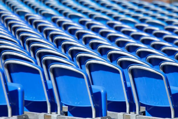 istock Full frame shot of stadium seats 2158302055