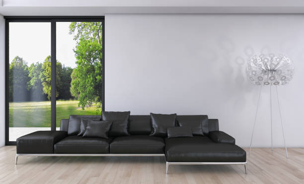 istock Large luxury modern bright interiors Living room mockup illustration 3D rendering image 2158309489