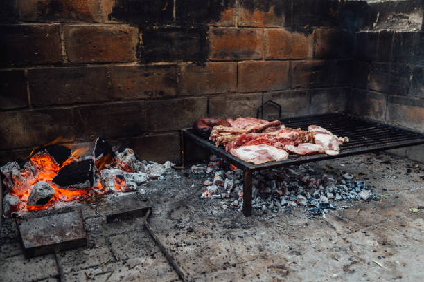 istock Barbeque, bbq meat cooking on grill. 2158315214