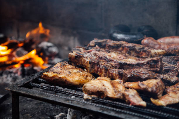 istock Barbeque, bbq meat cooking on grill. 2158315270