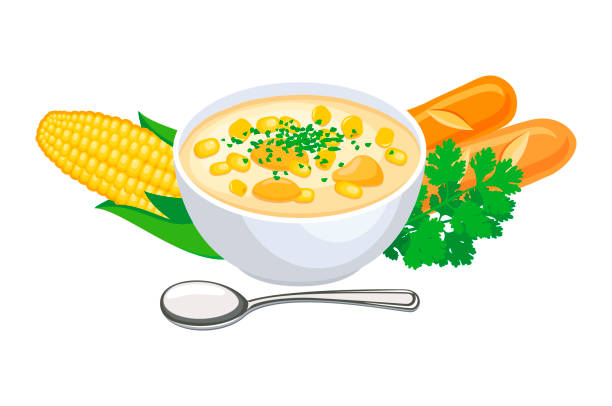 Corn Chowder Vector 130+ Corn Chowder Stock Illustrations, Royalty-Free Vector Graphics ...