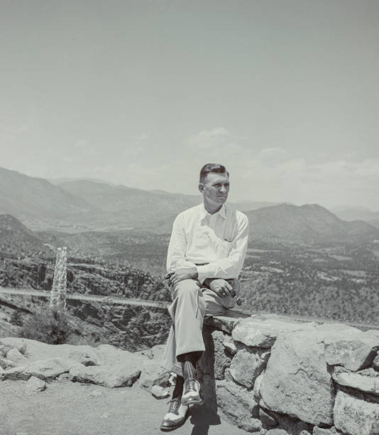 istock Returning WWII Soldier On Vacation At Royal Gorge Late 1040s 2158318651