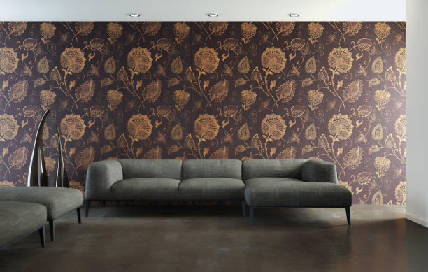 istock Large luxury modern bright interiors Living room mockup illustration 3D rendering image 2158320592