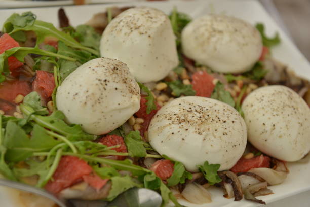 istock Burrata salad food with Tomatoes, Rucola 2158323105
