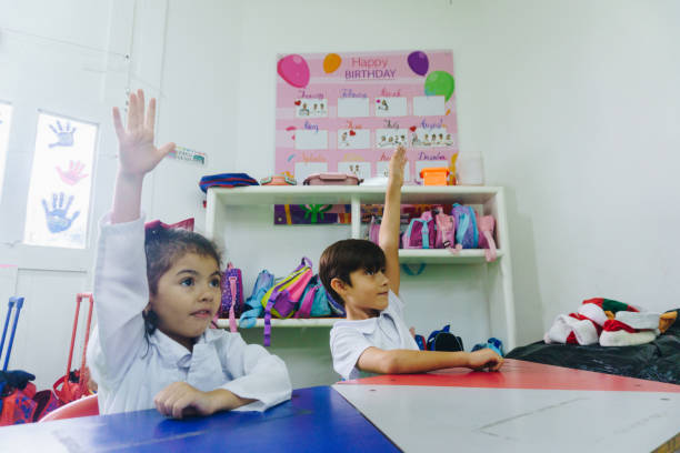 istock Children asking questions during class at school 2158327338