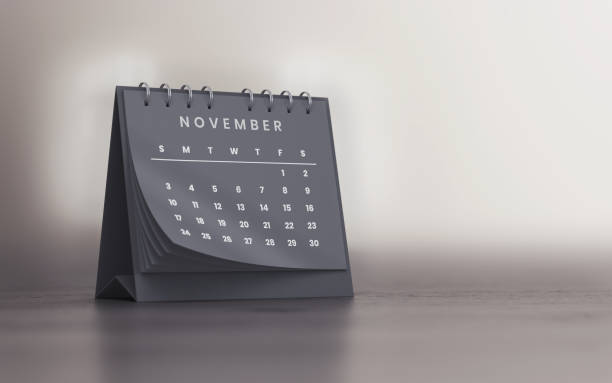 istock November 2024 Realistic Gray Desk Calendar 2158330993