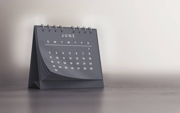 istock June 2024 Realistic Gray Desk Calendar 2158331048