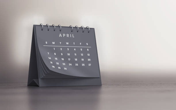istock April 2024 Realistic Gray Desk Calendar 2158331070