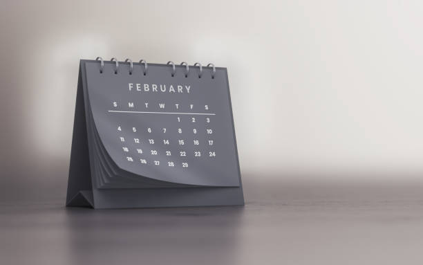 istock February 2024 Realistic Gray Desk Calendar 2158331105