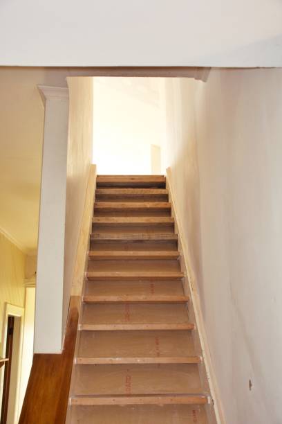 istock Staircase Up To An Attic Room In Renovation Stage 2158336470