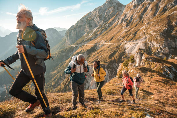 istock Diverse Friends Enjoying a Sunny Mountain Hike Together 2158336503