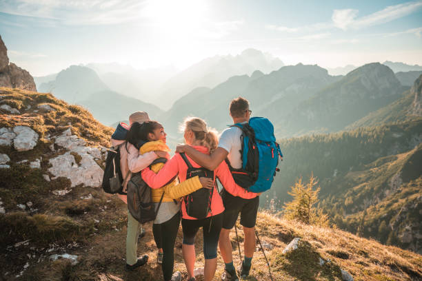 istock Diverse Friends Having Fun on a Sunny Day in Julian Alps 2158336511