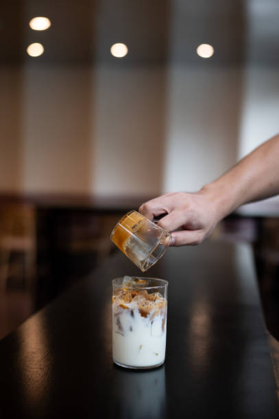 istock Glass of coffee on the table 2158338548