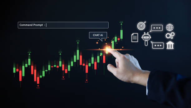 istock Stock market trading with AI Artificial Intelligence technology concept, Digital technology strategy for business growth, Financial investment stock market by AI. Virtual assistant on internet. 2158340525