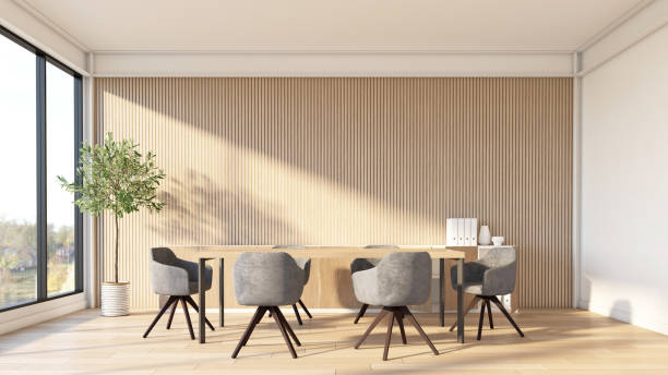 istock Minimalism style meeting room 2158350410