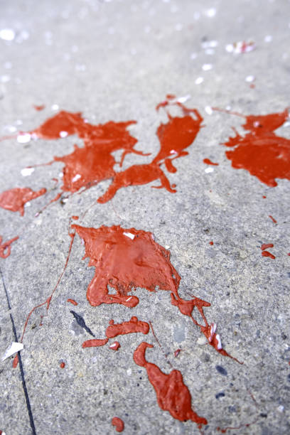 istock Paint stains on the floor 2158353297