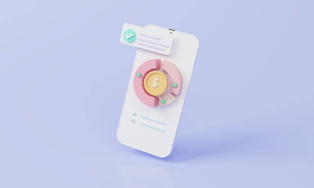 istock 3D rendering success minimal stock trading analysis with mobile smartphone icon. Sell, buy money cash and exchange with finance business 3d concept, banking investment. 3d bank trading icon for investment 2158357186
