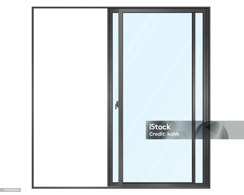 Window Black View Open Black Sliding Window B Stock Illustration - Download Image Now ...