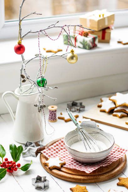 istock Star gingerbread cookies preparation 2158363952