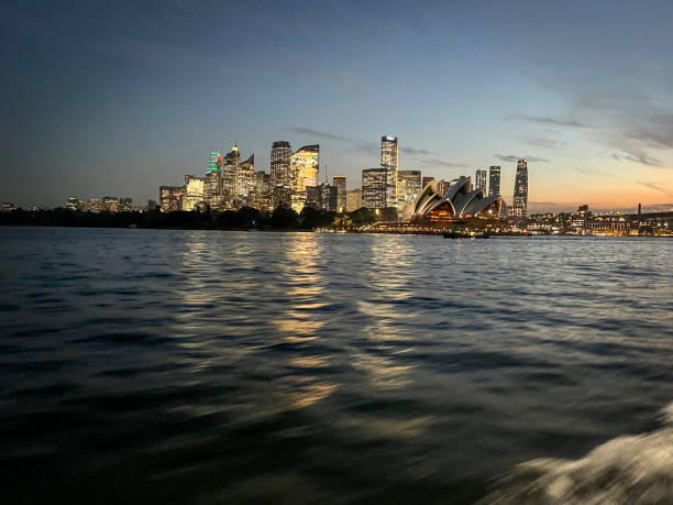 Sydney, Australia - January 14, 2023: Dawn view of Sydney Opera House.
