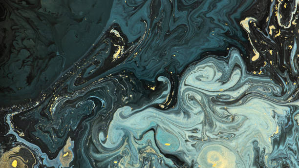 istock Abstract liquid texture with gold glitter background illustration 2158368015