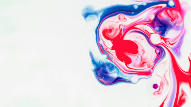 istock Blue red and pink abstract fluid art background illustration 2158368096