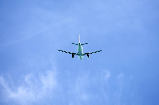 Passenger plane at flight, travel concept