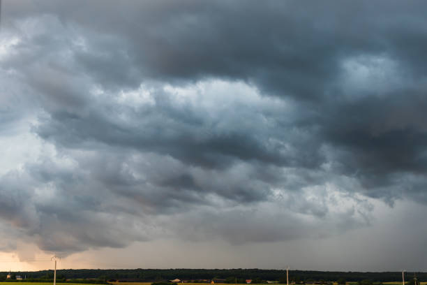 istock Stormy sky in spring with beautiful clouds 2158371198