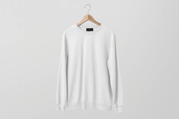 istock Blank white sweater, simple apparel in unisex design 2158371748