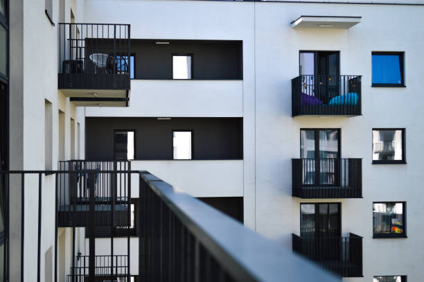 istock Modern Apartments in Poland. Apartment blocks, available for purchase through loan. 2158376045