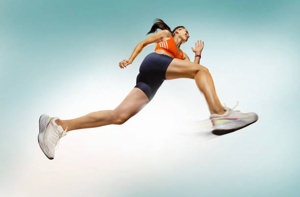 istock Sports transparent background. Runner on the start. Isolated scene. 2158378781