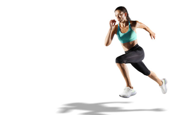 istock Sports transparent background. Runner on the start. Isolated scene. 2158378948