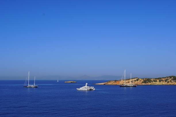 istock Yachts near the coast 2158379069