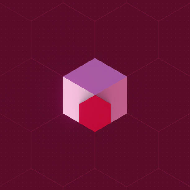 A mesmerizing optical illusion of colorful geometric shapes. 3d rendering digital illustration